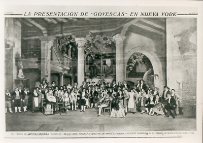 la presentació de Goyescas a New York
